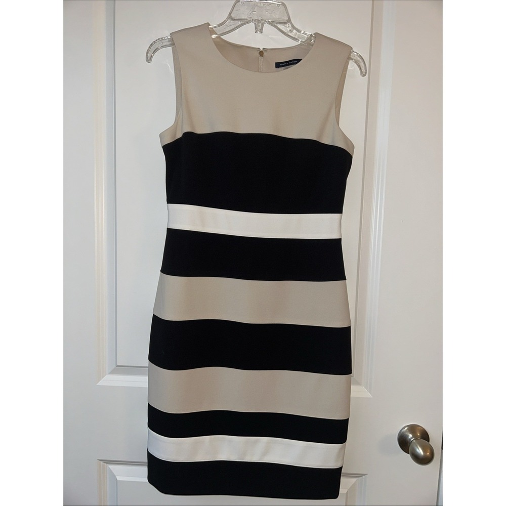 Tommy Hilfiger Colorblock Sheath Dress Ballerina Pink / Sky Captain / Ivory 4